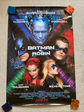 Vintage 1997 Batman & Robin Movie Poster